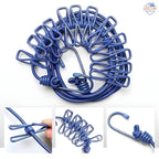 Folding Travel Clothes Rope with Clips – Compact Drying Line for Trips & Outdoors