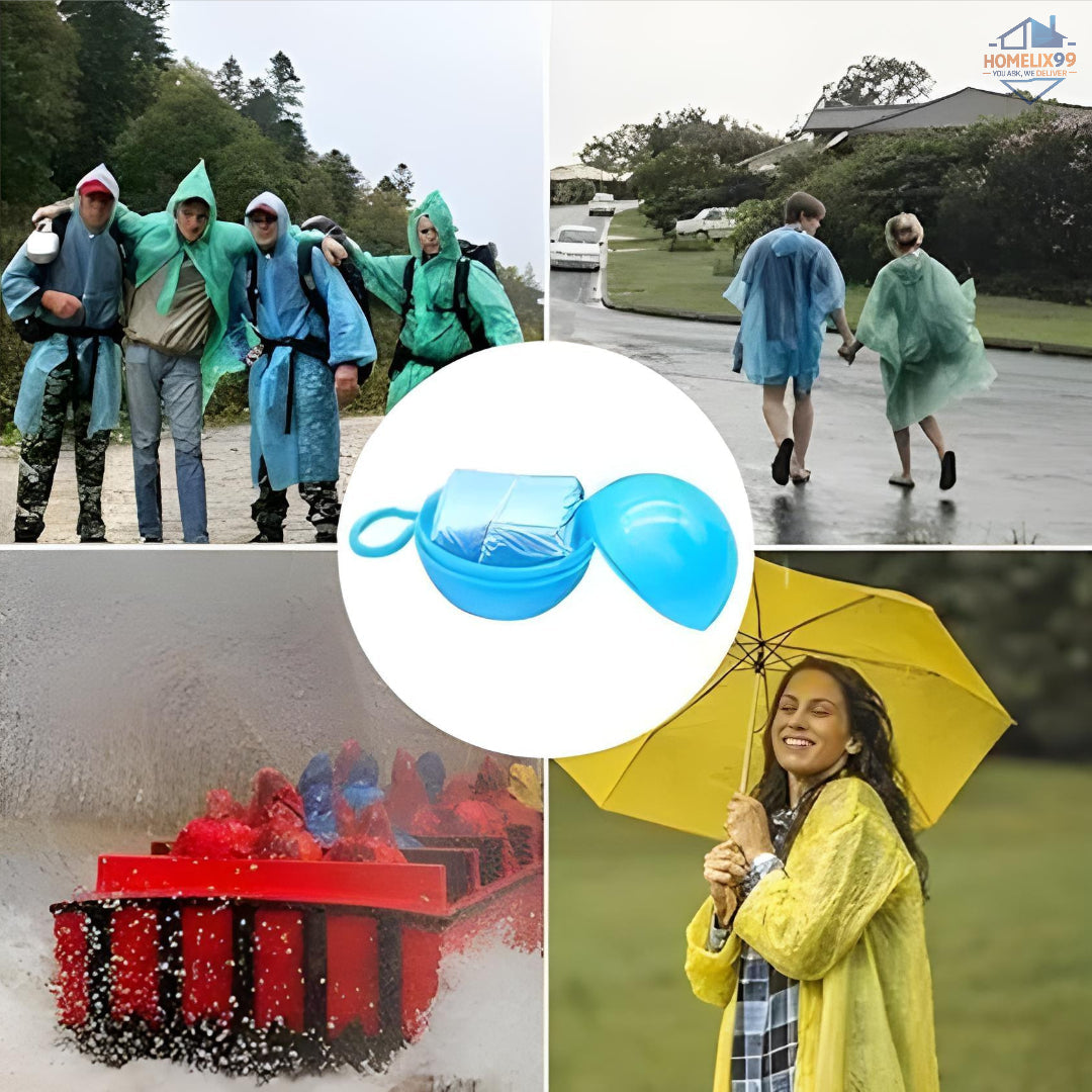 Compact Raincoat in a Ball – Pocket-Sized Emergency Rainwear